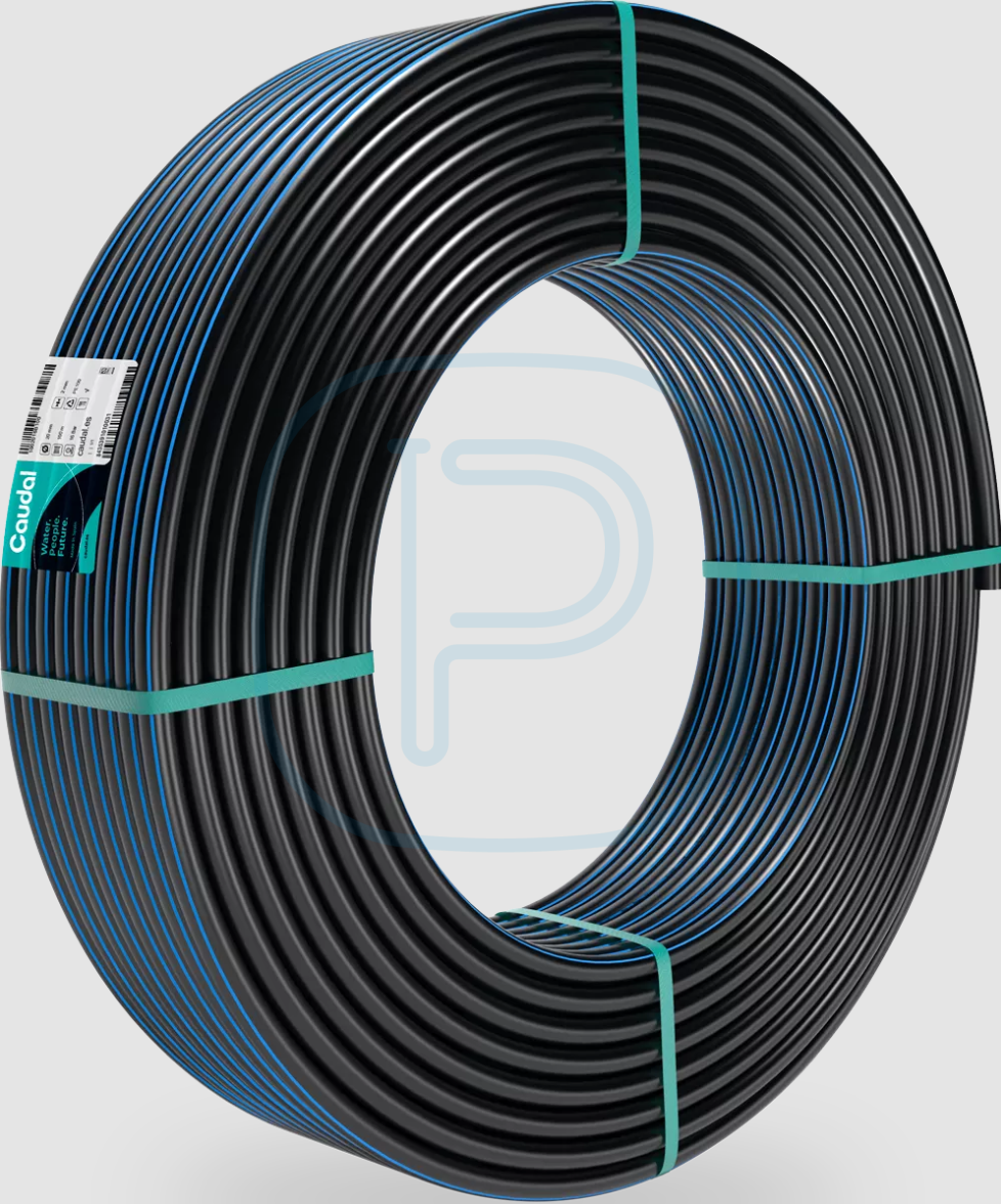 Bobine PEHD PE-100 - diamètre 32mm - longueur 50m - 16 bars bande bleue